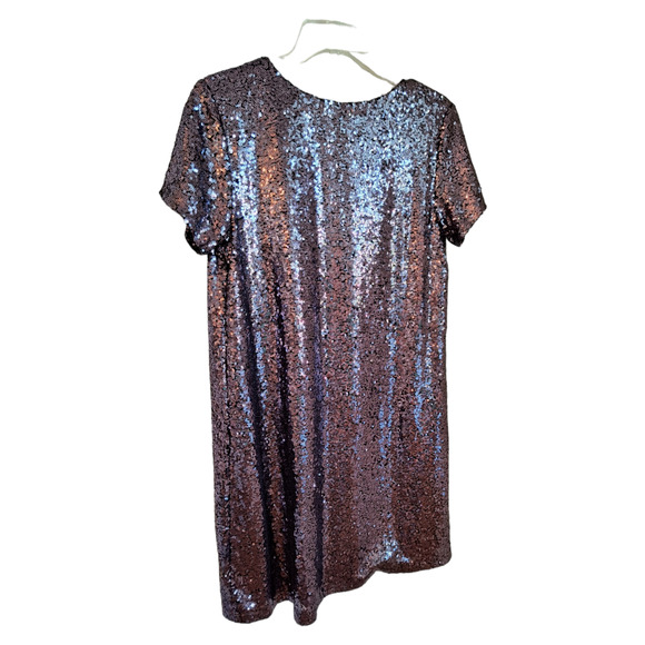 Lulus Light Up The Night Sequin Dress Women's Size S Purple Mini Shift Lined - Picture 13 of 14